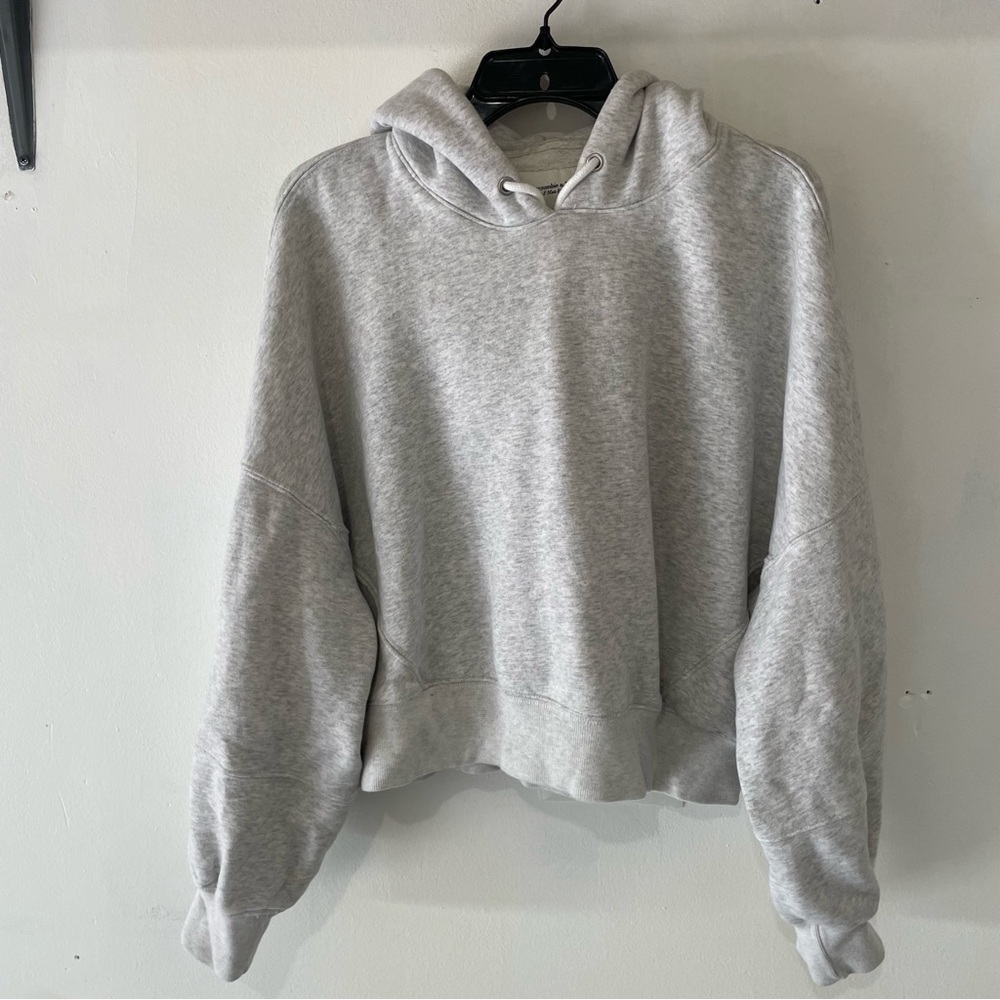 Abercrombie & Fitch Cropped Gray Hoodie - Picture 3 of 9